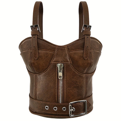 Women's Handbag – Mini, Dark Punk Zipper Creative Shape – detail view 24