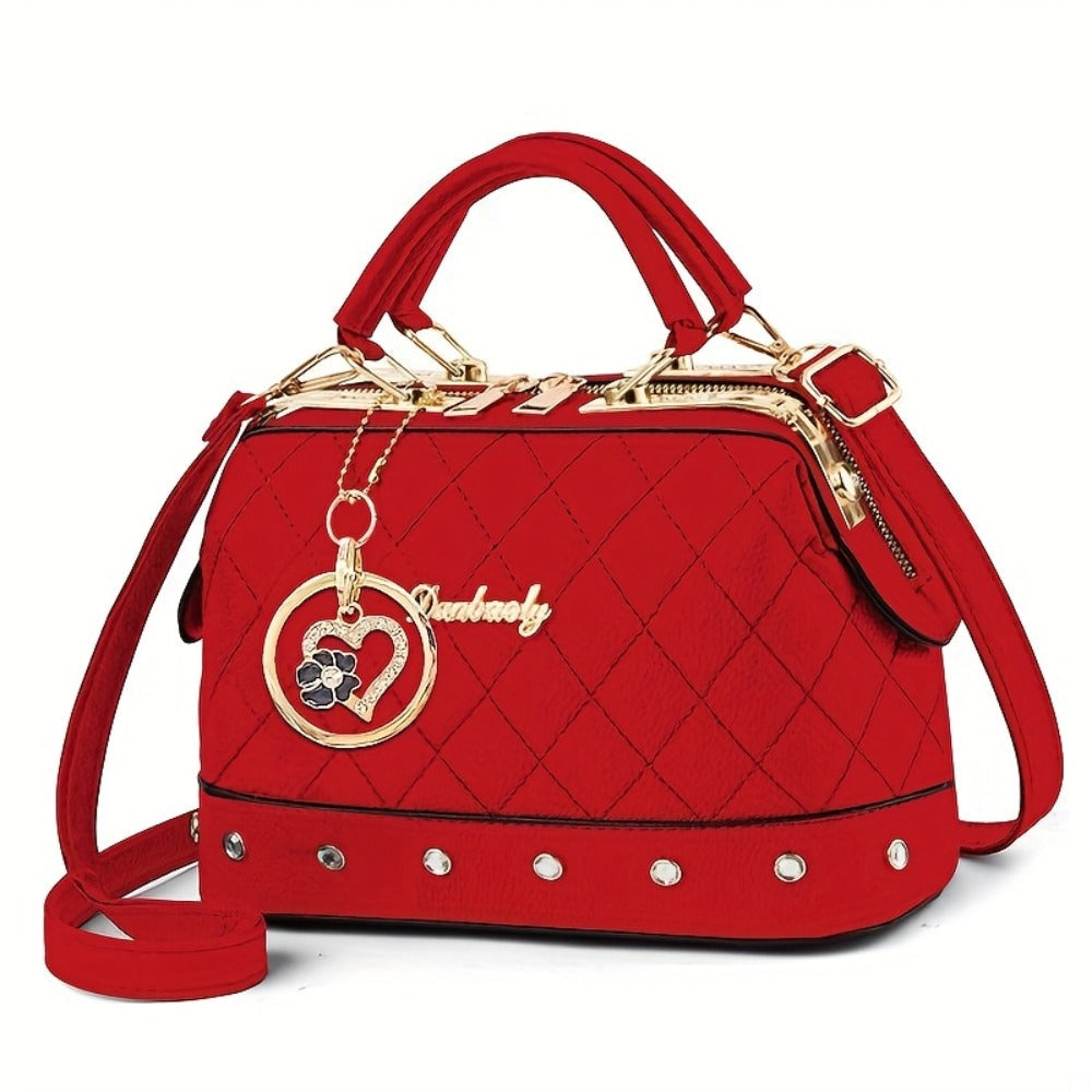 Women's Handbag – Quilted, Adjustable Strap – detail view 2