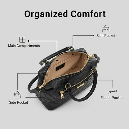 Women's Handbag – Quilted, Adjustable Strap – detail view 3
