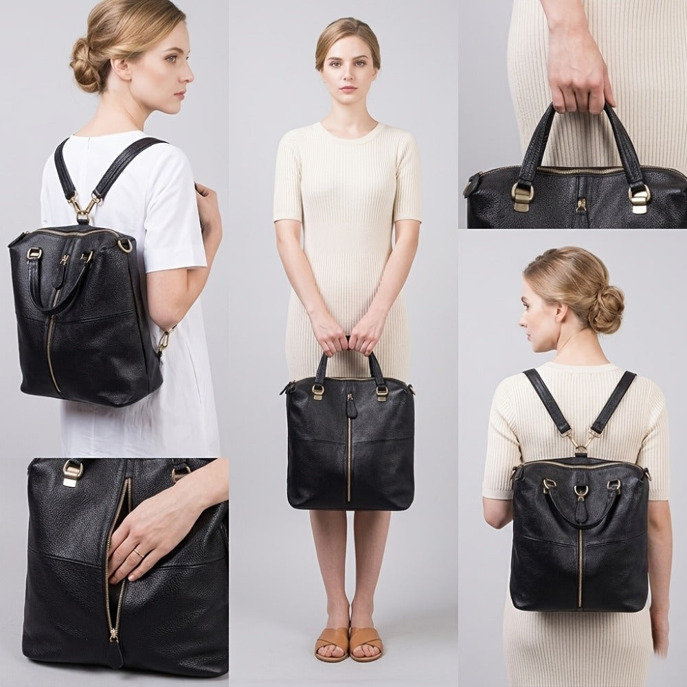 Laptop Backpack – Genuine Leather, for Travel & Work – detail view 3