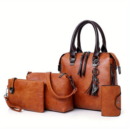 Shoulder Bag for Women – 4-Piece, Large Capacity, Adjustable Strap, for Everyday Use – front view - product view 37