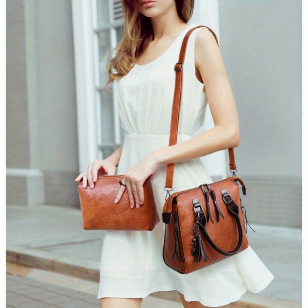 Shoulder Bag for Women – 4-Piece, Large Capacity, Adjustable Strap, for Everyday Use – detail view 11