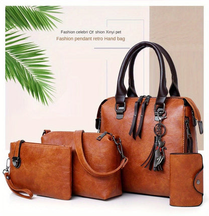 Shoulder Bag for Women – 4-Piece, Large Capacity, Adjustable Strap, for Everyday Use – detail view 12