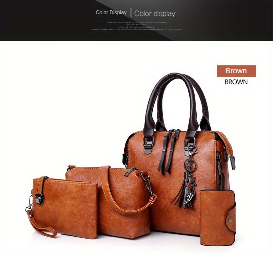 Shoulder Bag for Women – 4-Piece, Large Capacity, Adjustable Strap, for Everyday Use – detail view 14