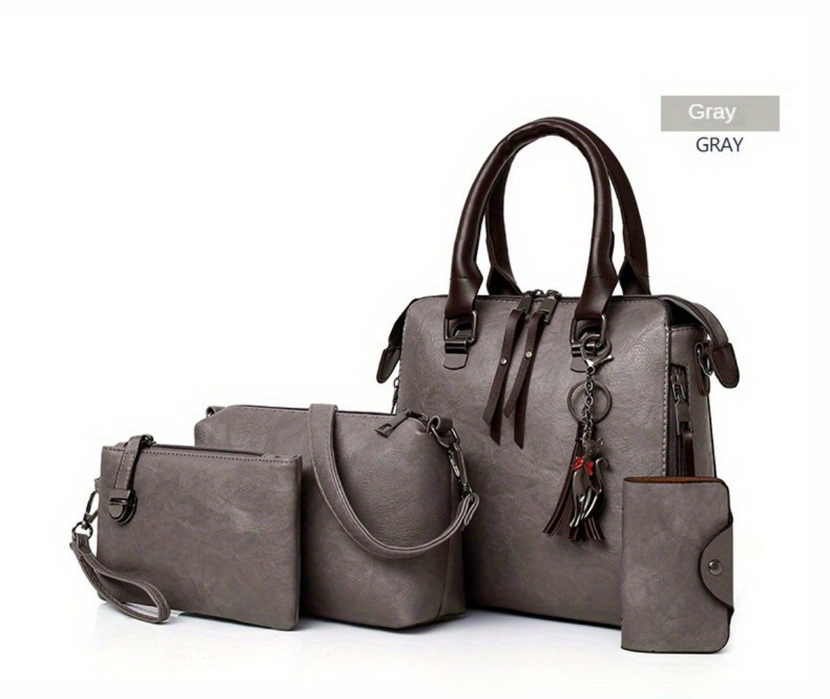 Shoulder Bag for Women – 4-Piece, Large Capacity, Adjustable Strap, for Everyday Use – detail view 15