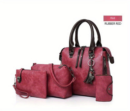 Shoulder Bag for Women – 4-Piece, Large Capacity, Adjustable Strap, for Everyday Use – detail view 17