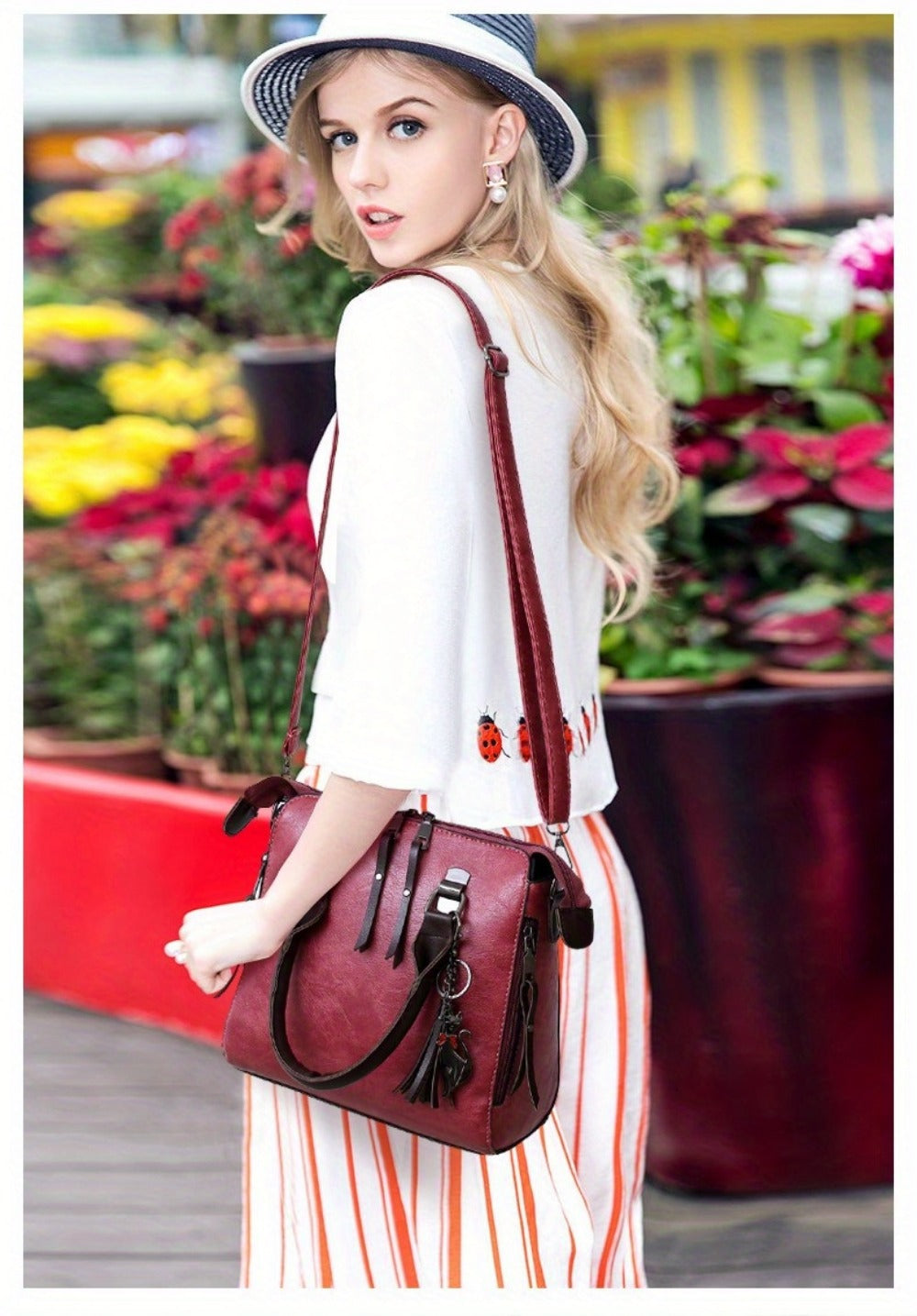 Shoulder Bag for Women – 4-Piece, Large Capacity, Adjustable Strap, for Everyday Use – detail view 33