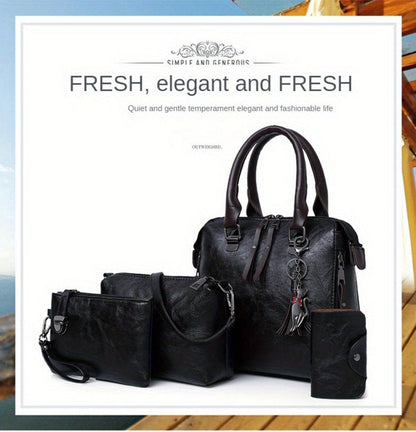 Shoulder Bag for Women – 4-Piece, Large Capacity, Adjustable Strap, for Everyday Use – detail view 34
