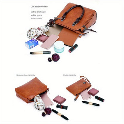 Shoulder Bag for Women – 4-Piece, Large Capacity, Adjustable Strap, for Everyday Use – detail view 9