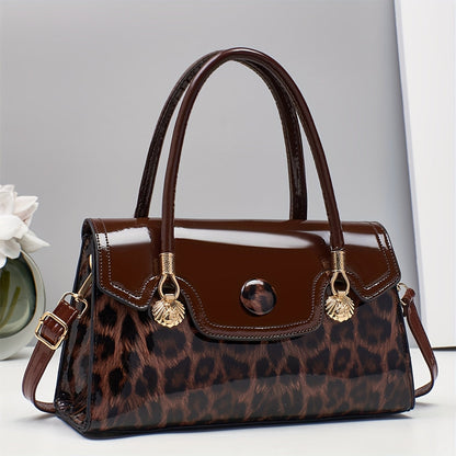 Shoulder Bag for Women – Adjustable Strap, Leopard Print Magnetic Snap Adjustable – detail view 2