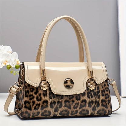Shoulder Bag for Women – Adjustable Strap, Leopard Print Magnetic Snap Adjustable – detail view 21
