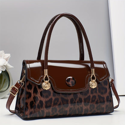 Shoulder Bag for Women – Adjustable Strap, Leopard Print Magnetic Snap Adjustable – detail view 11