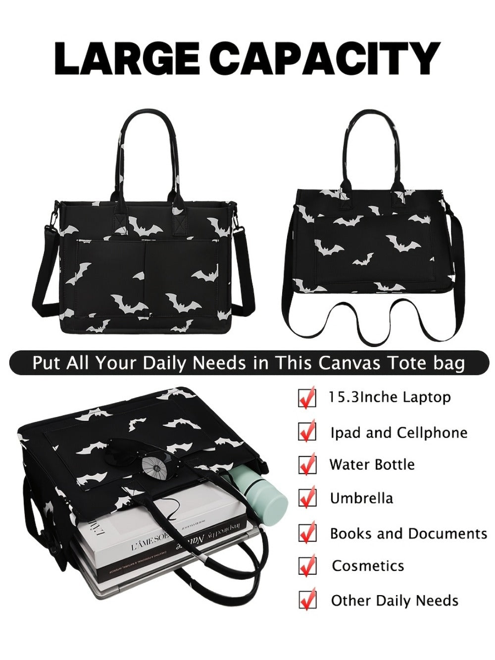 Shoulder Bag for Women – Large Capacity, for Everyday Use – detail view 21