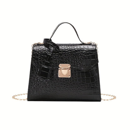 Shoulder Bag for Women – Mini, Crocodile Pattern Small Square Fashionable – detail view 9