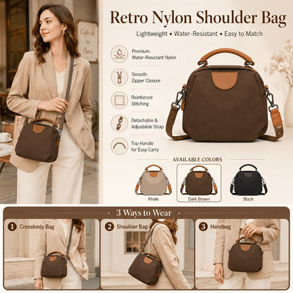 Shoulder Bag for Women – Nylon, Large Capacity, Adjustable Strap, for Travel & Work – detail view 12
