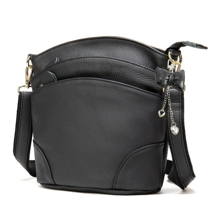 Shoulder Bag for Women – Polyester, Houndstooth Gold Chain M Emblem – front view