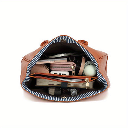 Shoulder Bag for Women – PU Leather, Large Capacity, Adjustable Strap, for Travel & – detail view 4