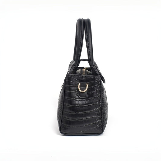 Shoulder Bag for Women – Vegan Leather, Crocodile Embossed Satchel Vegan Leather – alternate view