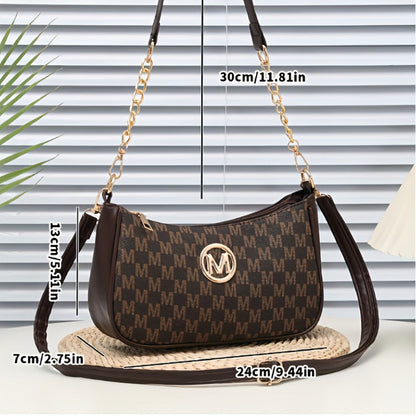 Shoulder Bag for Women – Vintage Plaid Underarm Retro Armpit – detail view 3