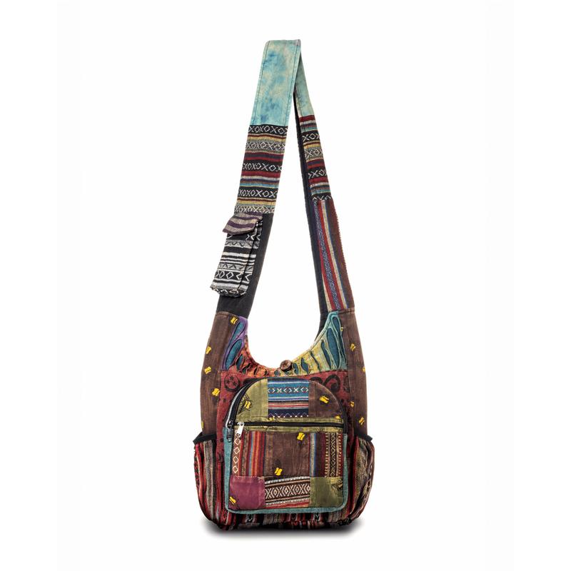 Shoulder Bag for Women – for Work, Handmade Cotton Patchwork Bee Hobo – detail view 17