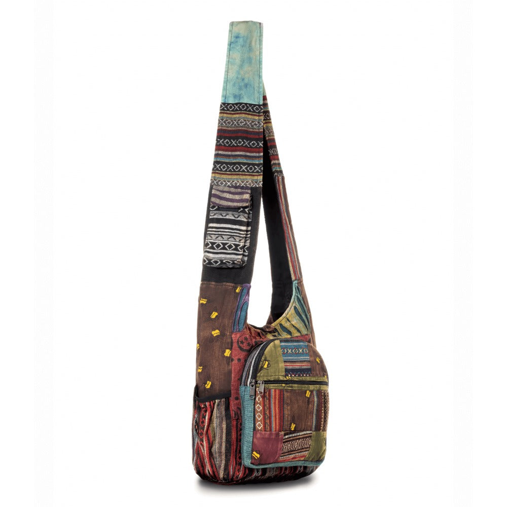 Shoulder Bag for Women – for Work, Handmade Cotton Patchwork Bee Hobo – alternate view