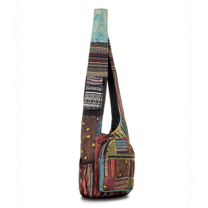 Shoulder Bag for Women – for Work, Handmade Cotton Patchwork Bee Hobo – alternate view