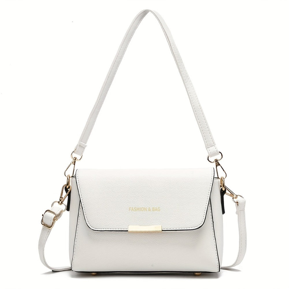 Shoulder Bag for Women – for Work, Elegant Solid Color High End – front view