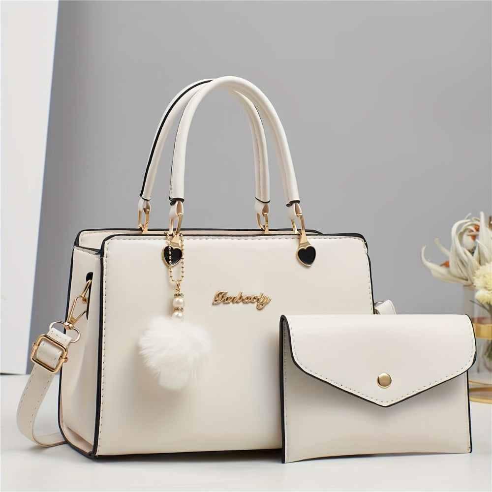 Tote Bag for Women – 2-Piece, Adjustable Strap – front view