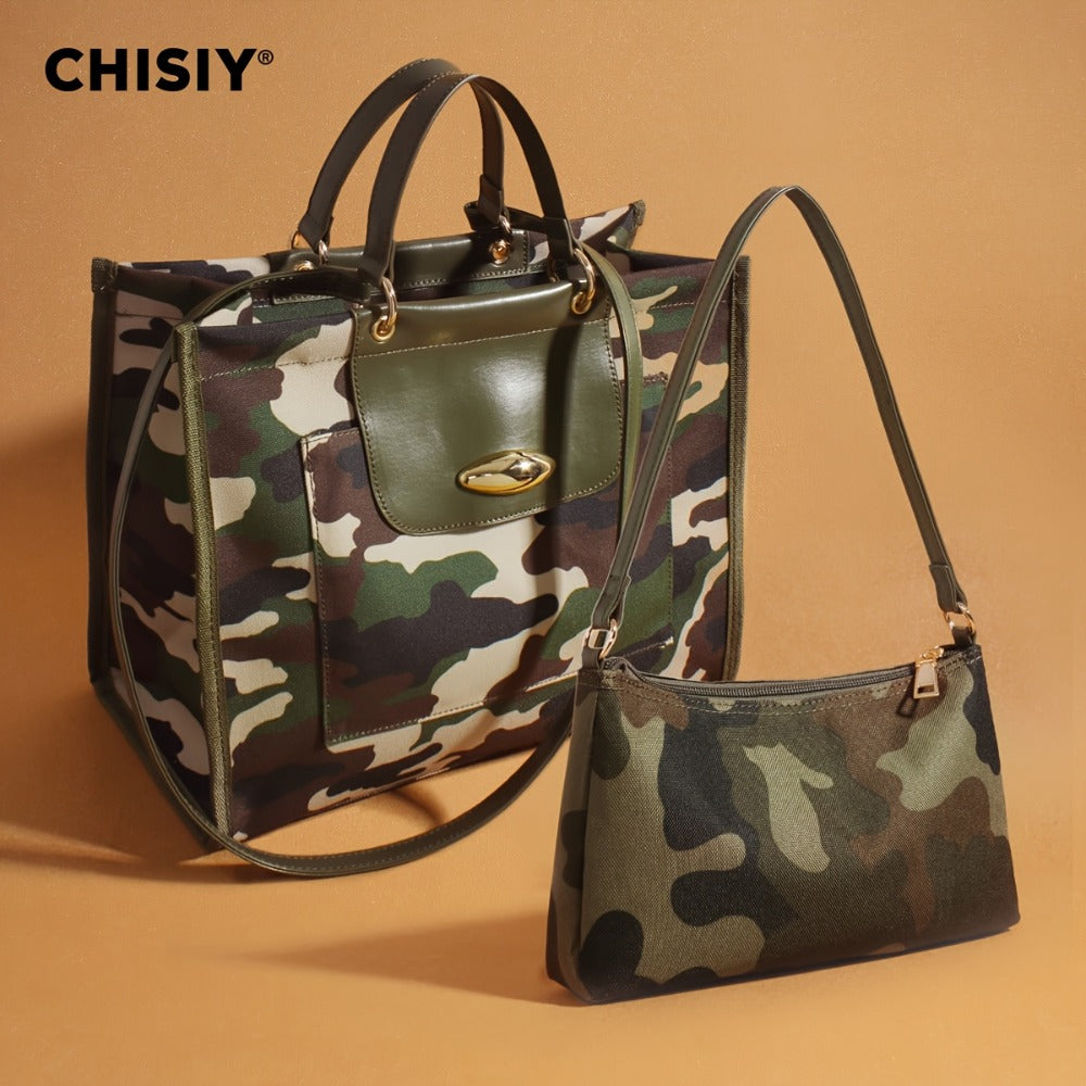 Tote Bag for Women – 2-Piece, Large Capacity, Adjustable Strap – front view