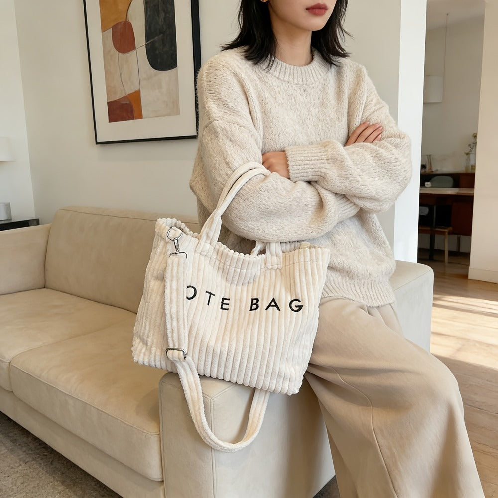 Tote Bag for Women – 2-Piece, Large Capacity, Adjustable Strap, for Work – detail view 18