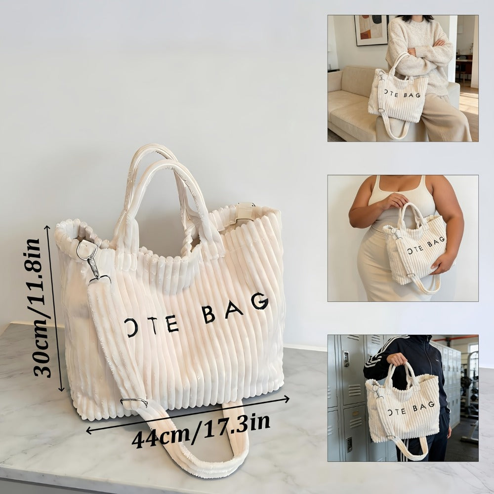 Tote Bag for Women – 2-Piece, Large Capacity, Adjustable Strap, for Work – detail view 9