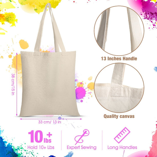 Tote Bag for Women – 24 Pack, 15 Inch, Canvas – alternate view