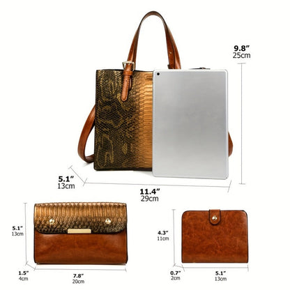 Tote Bag for Women – 3 Piece, 6 Colors – detail view 9