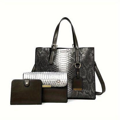 Tote Bag for Women – 3 Piece, 6 Colors – detail view 2