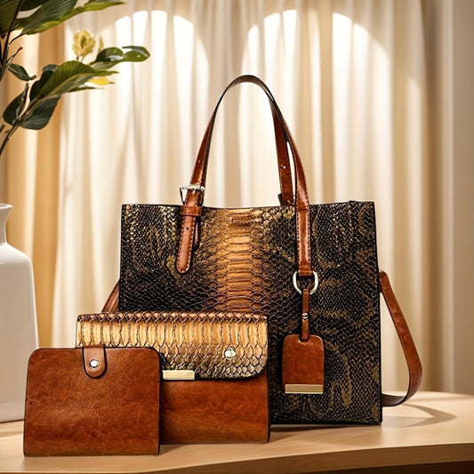 Tote Bag for Women – 3 Piece, 6 Colors – front view