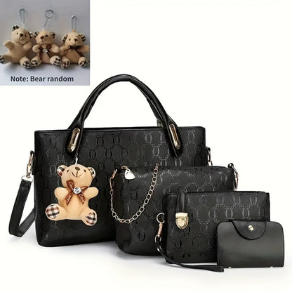 Tote Bag for Women – 4 Piece, Large Capacity, for Work & Everyday Use – detail view 3