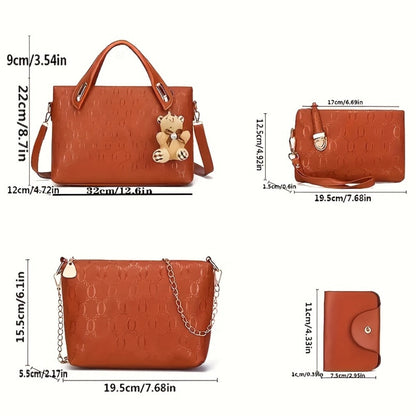 Tote Bag for Women – 4 Piece, Large Capacity, for Work & Everyday Use – detail view 4