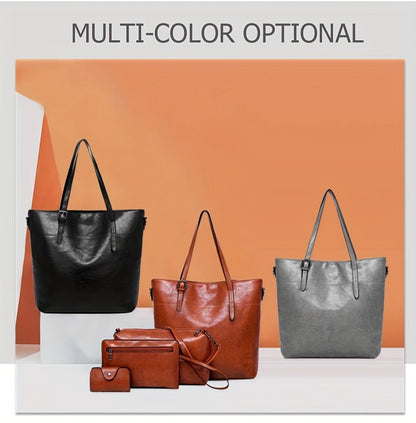 Tote Bag for Women – 4-Piece, Piece Set Satchel Bucket Messenger – detail view 9