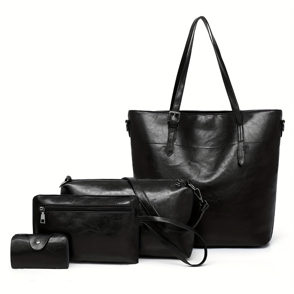 Tote Bag for Women – 4-Piece, Piece Set Satchel Bucket Messenger – detail view 2