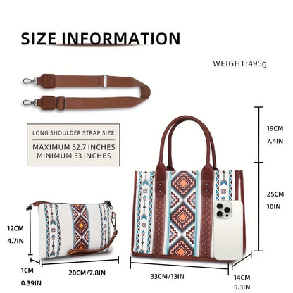 Tote Bag for Women – 4 Piece, Canvas, Large Capacity – detail view 4