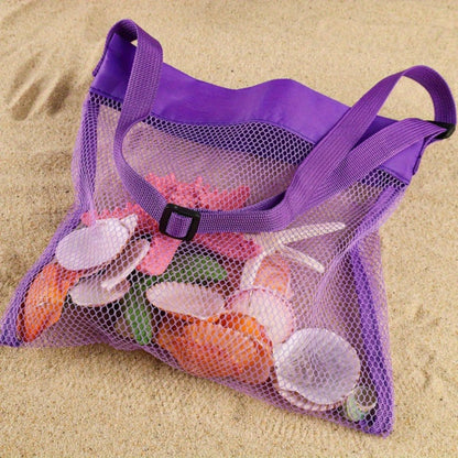 Tote Bag for Women – 6 Pack, Mesh Beach Pack Adjustable Colorful – detail view 9