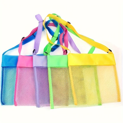 Tote Bag for Women – 6 Pack, Mesh Beach Pack Adjustable Colorful – detail view 10