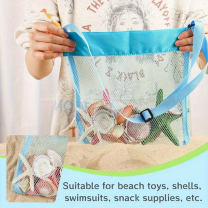 Tote Bag for Women – 6 Pack, Mesh Beach Pack Adjustable Colorful – detail view 3