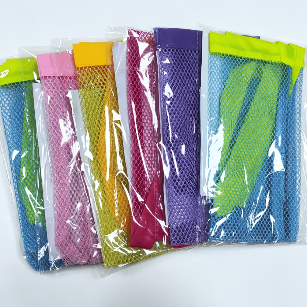 Tote Bag for Women – 6 Pack, Mesh Beach Pack Adjustable Colorful – detail view 5