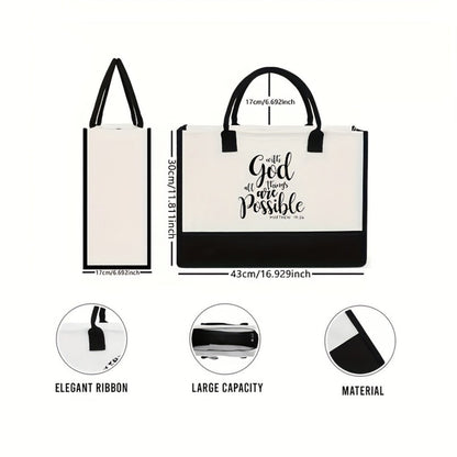 Tote Bag for Women – Canvas, Christian You Are Blessing Canvas – detail view 6