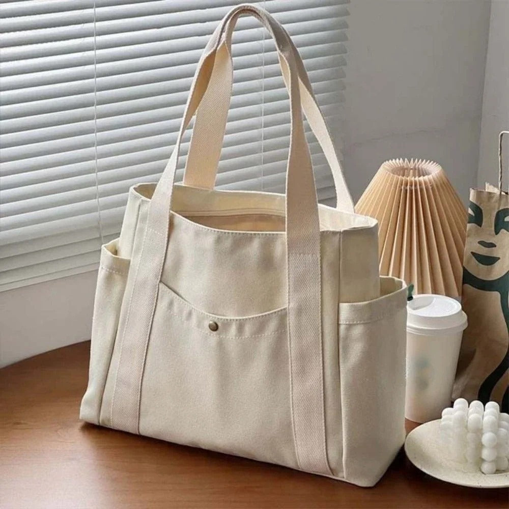 Tote Bag for Women – Canvas, Large Capacity, Lightweight, for Work & School – alternate view