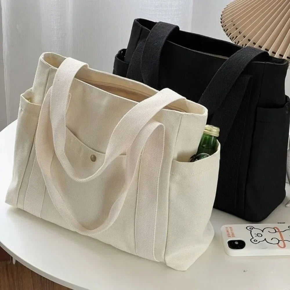 Tote Bag for Women – Canvas, Large Capacity, Lightweight, for Work & School – detail view 3