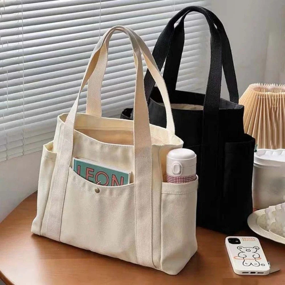 Tote Bag for Women – Canvas, Large Capacity, Lightweight, for Work & School – front view