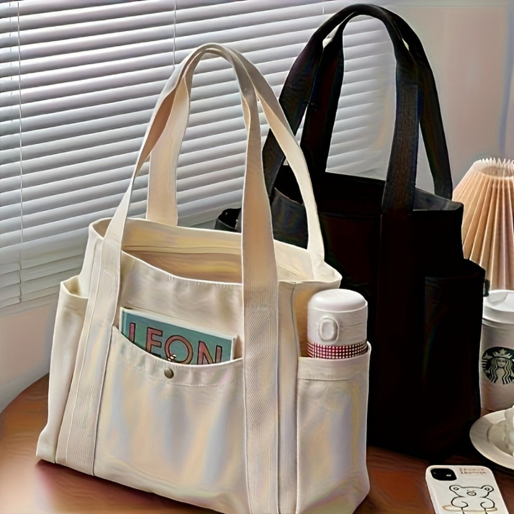 Tote Bag for Women – Canvas, Large Capacity, Foldable, for Work & Everyday Use – front view