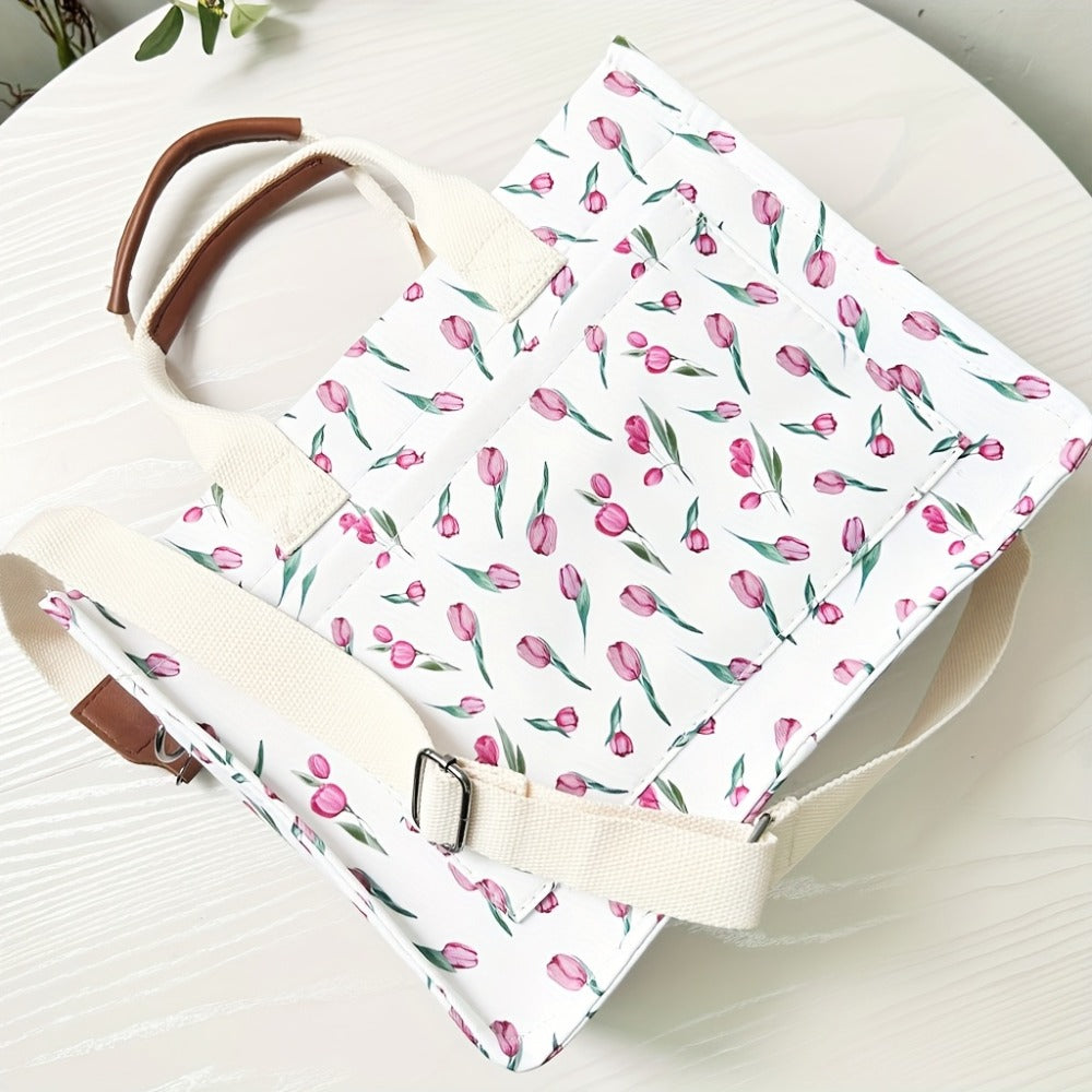 Tote Bag for Women – Canvas, Multi-Pocket, for Travel & Work – detail view 11
